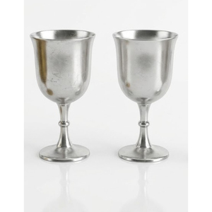 Elegante Juego de Copas de Vino de Latón Plateado, Hechas a Mano, Estilo Antiguo, con Tallo Largo, para Bodas y Decoración Real - Product Image 4