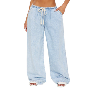 Jeans Rotos de Mujer, Cintura Alta, Corte Recto, Pantalones de Mezclilla Elásticos, Estilo Casual Urbano, Detalles Desgastados, Moda Diaria - Product Image 6
