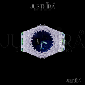 Moissanite VVS Diamond Handmade HipHop <b>Watch</b> For Unisex Fully Customize High Quality <b>Watch</b> With Rubber Band In Best Price - Product Image 4