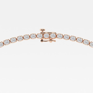 Collar de tenis de lujo con diamantes cultivados en laboratorio de 17 quilates, diseño ovalado, elegante y brillante, para mujer - Product Image 3