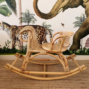 かわいい籐ロッキングホース卸売子供用籐ロッカー手織り子供用おもちゃベトナムから - Product Image 4