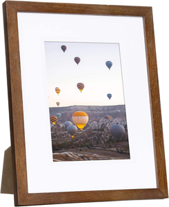 Wooden Picture <b>Frame</b>, USA-Sourced Natural <b>Oak</b> Solid Wood Photo <b>Frame</b> with Plexiglass for Display Pictures Without Mat, Walnut - Product Image 4