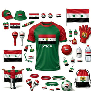 Kit promocional todo en uno para aficionados al fútbol con camiseta, gorra, bufanda, bandera y balón para el orgullo del equipo y la emoción del día del partido - Product Image 1