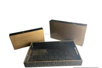 Plateau de service en bois design pour café, thé, boissons, nourriture, accessoire de salle à manger haut de gamme pour la maison, à des fins de service