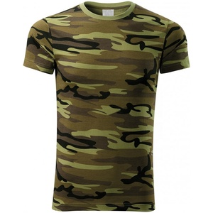 T-shirt de sport athlétique personnalisé OEM pour hommes 100% coton imprimé camouflage à col rond en gris grande taille - Product Image 3
