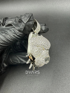 Prix de gros Collier pendentif personnalisé pour homme, motif bouledogue, style hip-hop, en argent sterling 925 - Product Image 3