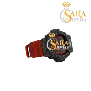 Reloj de diamante moissanita más vendido con correa de caucho y acabado brillante para hombres y mujeres disponible a precio de fábrica. - Product Image 3