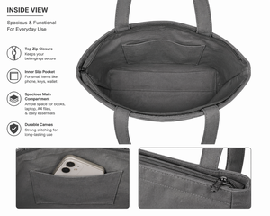Bolsa de Tela Gris de 300 g/m², 13x11x4, con Cierre, Asa Larga, Reutilizable, Ecológica, con Impresión Personalizada, Venta al Por Mayor - Product Image 4