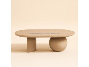 Mesa de Centro de Estilo Nórdico Crema, Mesa de Centro Moderna y Minimalista de Madera para Sala de Estar, Diseño Escandinavo de Lujo - Product Image 3