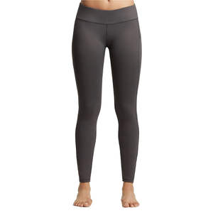 Leggings de yoga mi-longs unis pour femmes, taille américaine, avec logo personnalisé, respirants, anti-humidité, taille élastique, pour la gym et le sport - Product Image 1