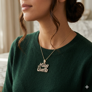 Collar con Colgante de Nombre en Letra Cursiva Personalizado, Chapado en Plata, con Diamante Cultivado en Laboratorio, Unisex, Regalo para Cumpleaños, Aniversario, Compromiso - Product Image 2