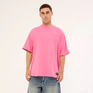 oversized drop shoulder loose fit t shirt mens heavy cotton streetwear blank tshirt custom logo manufacturer supplier bulk - Product Image 1