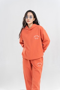 Conjunto de sudadera con capucha y Jogger para mujer de alta calidad, sudaderas y pantalones de chándal de algodón 100% para otoño y primavera, sudadera en blanco - Product Image 2