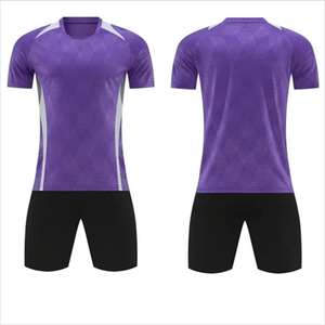 Maillots de football personnalisés respirants pour hommes et enfants, ensemble de maillots de football à manches courtes pour équipes, séchage rapide, service OEM - Product Image 2