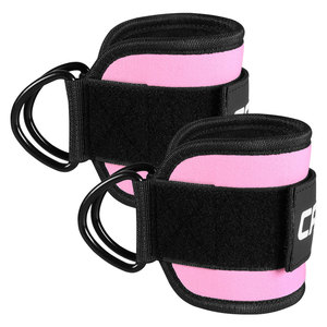Correas de Tobillo Ajustables Negras y Rosas para Gimnasio, Protección Profesional para Ejercicios de Glúteos con Cables, Entrenamiento de Piernas - Fitness Personalizado - Product Image 5