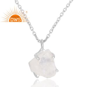 Meilleur design Collier pendentif en argent sterling 925 naturel arc-en-ciel lune avec pierres précieuses Bijoux personnalisés pour femmes Cadeau pour elle - Product Image 3