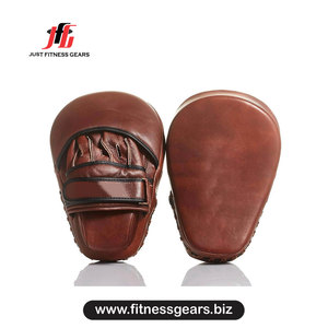 Just Fitness Gears Red PU Leather <b>Focus</b> <b>Pads</b> Hook-and-Loop Closure Sparring Training Gear for Adults Martial Arts - Product Image 4