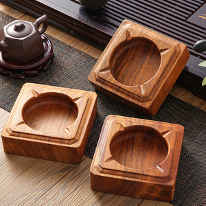 Cenicero de Madera, Porta Cenizas de Cigarrillos Cuadrado Irregular, Bandeja para Cigarros para Interiores y Exteriores - Product Image 5