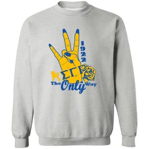 Sudadera con Estampado de Sigma Gamma Rho, Gris, para Mujer, Sudadera de Forro Polar con Cuello Redondo, Diseño Gráfico de Hermandad Griega, Informal, Personalizada - Product Image 1