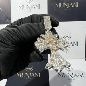 จี้เพชร VVS สร้อยคอจี้เพชร VVS มอยส์ซาไนต์ จี้รูปกางเขนแบบกำหนดเองและจี้ห้อยสำหรับแร็ปเปอร์ เครื่องประดับชั้นดี - Product Image 6