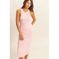 Robe Midi Formelle HYFVE Veloro Rose Pâle Moulante en Maille Côtelée Respirante Taille S 302,29g Expédition Manuelle Variantes Shopify