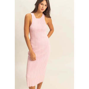 HYFVE Vestido de Punto Acanalado Bodycon Cuello Redondo Variantes Cumplidas a Mano - Product Image 4