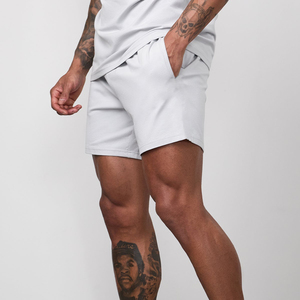 Shorts de sport décontractés pour hommes, longueur genou, été-automne, séchage rapide, respirants, écologiques, avec cordon de serrage, confortables, couleur unie, en toile - Product Image 3