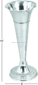 High Standard Shining Finished Traditional Aluminum <b>Vase</b> for Indoor & Outdoor Decorative Metal <b>Vases</b> from Indian Supplier - Product Image 2