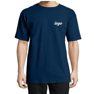 T-shirts pour hommes en coton 100% à col rond, manches courtes, coupe classique, couleur unie, décontractés - Product Image 1