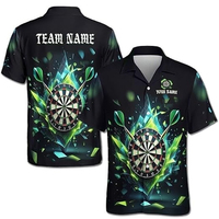 Camisetas Personalizadas para Equipos de Dardos, Impresión por Sublimación, 100% Poliéster, Secado Rápido, Transpirables, Unisex, Impresión de Logotipo, Patrón 3D