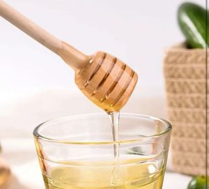 Multipurpose Wooden Honey Dipper Spoon For Honey Syrup Mixing Tea <b>Coffee</b> Kitchen Serving Supplies - Product Image 1
