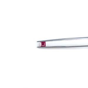 Rubis de Birmanie naturels non traités, carrés calibrés de 5 mm, pierres précieuses de rubis naturelles facettées pour la fabrication de bijoux, prêtes à l'emploi - Product Image 2