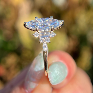 Women's Marquise Diamond Engagement <b>Ring</b> Prong Setting 3.45Carat Lab-Grown Wedding 14k Eternity Vermeil Party Anniversary Gift - Product Image 4