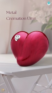 Pink Heart Shaped Cremation Urn for Baby Engraved <b>Memorial</b> <b>Keepsake</b> Heart Urn Decorative Metal Urn For Human Ashes - Product Image 6