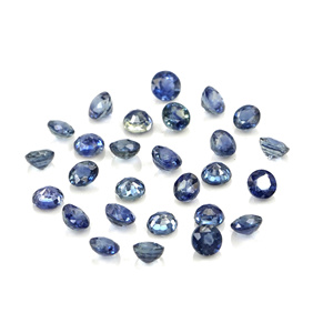 Saphirs bleus naturels non traités, ronds calibrés de 3,5 mm, pierres précieuses de saphir bleu naturel facettées pour la création de bijoux - Product Image 1
