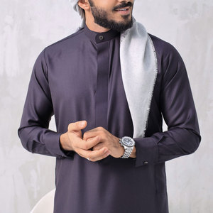 Proveedor de Thobes Personalizados, Túnica Árabe Tradicional de Algodón Elástico, Manga Larga, Largo hasta el Tobillo, para Marcas de Moda, Grandes Cantidades - Product Image 1