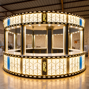 Zorvielle GrandVista, comptoir de buffet de luxe orné et éclairé en acier inoxydable, livraison rapide, utilisation intérieure/extérieure - Product Image 5