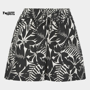 TWILLSPORTS 2026 New Style Women's Summer Sport Biker Shorts Casual Skorts Elastic Waist Breathable Spandex/Cotton <b>Drawstring</b> - Product Image 1