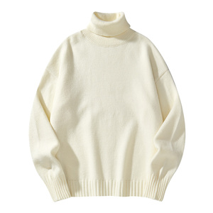 Men's <b>Sweaters</b> Turtleneck Pullover <b>Sweater</b> Knit Drop Shoulder Base Shirt Knitted Shirt Winter Heavyweight Thermal Sweatshirts - Product Image 3