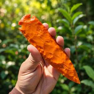 Punta de Flecha de Cristal de Calcita Naranja Hecha a Mano de 6 Pulgadas, Piedra Energética de Chakra para Sanación, Venta al por Mayor - Product Image 5