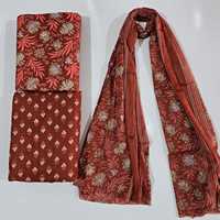 Bio-Seide/Baumwolle 60x60 Hochzeitsanzug-Set |   3m Oberteil + 3m Unterteil + 2,25m Dupatta (1 Packung = 8,25m Stoff)