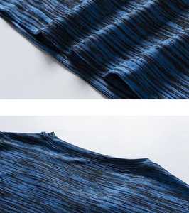 <b>Men's</b> Striped <b>Animal</b> Print Sequin Embroidery Short Sleeve O-Neck T-Shirt 100% Cotton Breathable Quick Dry Regular Fit Casual - Product Image 2