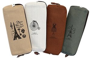 Bolsa de lona impresa multicolor para lápices y cosméticos con estampados - Product Image 3