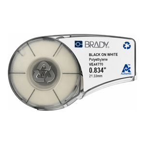 Étiquettes d'équipement résistantes à la déchirure pour Brady, noir sur blanc, compatibles avec les imprimantes M21 - Product Image 1
