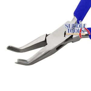 Alicates de acero con diseño ranurado curvado para sujetar, cerrar y empujar anillas de salto y alambres de abalorios, herramientas para la fabricación de joyas D - Product Image 1