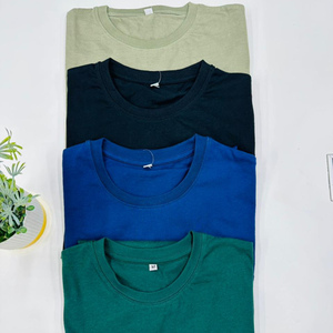 Eco-friendly 100% Cotton Blue Tees Round Neck Short Sleeve Regular Fit Casual Custom Print Man Boys <b>TShirts</b> Men Trendy T-shirts - Product Image 6