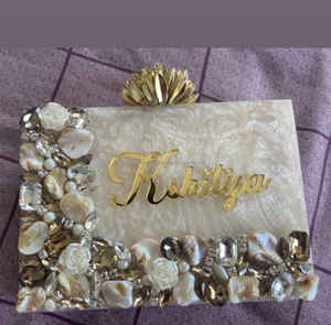 Pochette en résine de haute qualité personnalisable, sac de soirée parfait pour femme - Product Image 6