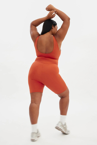 Combinaison pour femme de bonne qualité en tissu extensible, vêtement sculptant le corps, dernier design, combinaisons unies teintes - Product Image 3