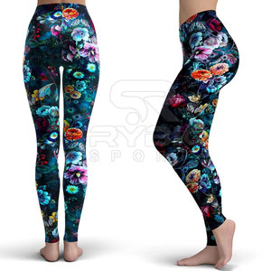 Leggings pour femmes de haute qualité fabriqués au Pakistan avec un imprimé sublimé vibrant et une étiquette privée à vendre - Product Image 6