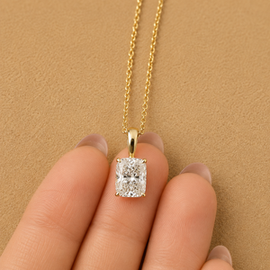 จี้เพชรทรงคุชชั่น 1.5 กะรัต สไตล์วินเทจ แบบเม็ดเดี่ยว (รับรองโดย IGI) ทองคำ 14k - Product Image 1